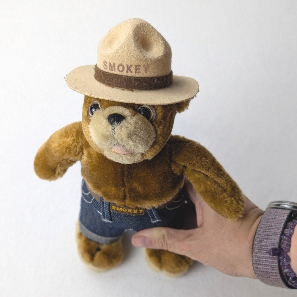 Vintage Smokey Bear Plush Stuffed Animal International Bon Ton Toys Inc 1990s